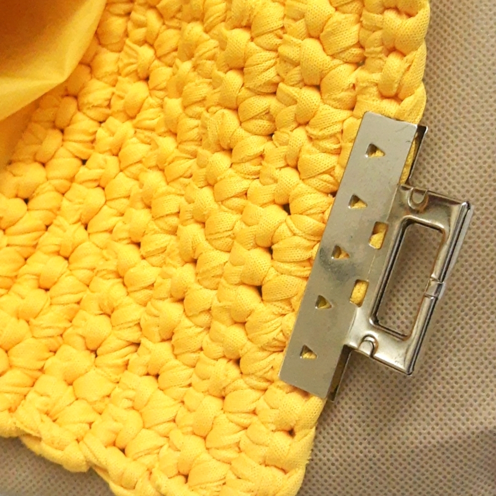 Hernando Josa Candy Crochet Knit Mini Shoulder Bag, Yellow RARE NEW - Picture 7 of 17